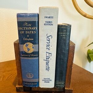 Vintage blue book set of 3 - Naval Theme